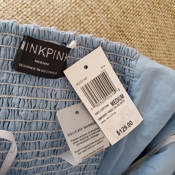 Minkpink Textured Sweetheart Mini Dress sz Med - Picture 13 of 15